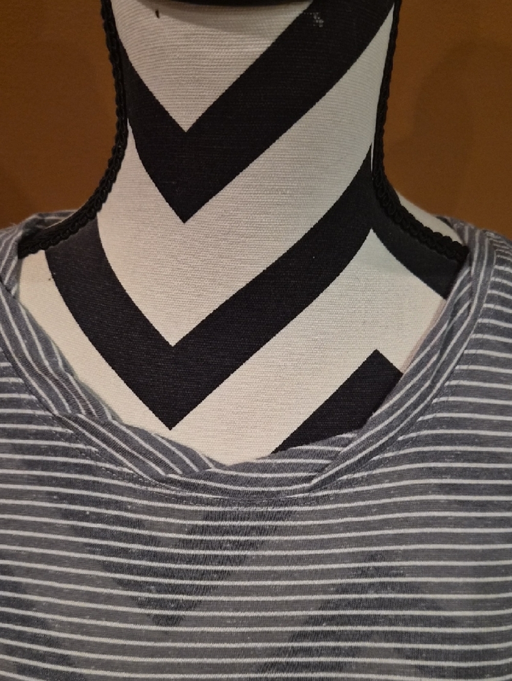Sundance Striped Long Sleeve Women's Top - Gray/White - Picture 2 of 8